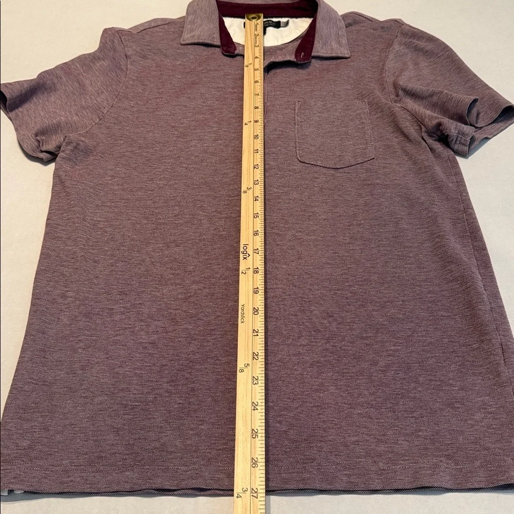 Banana Republic Men's BUNDLE of 2 Pique Cotton Polo Maroon and Pink Size M